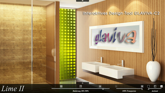 GLAVIVA  GLAS-ARCHITEKTUR  Interaktives Design von Glaviva zur digitalen Bedruckung von Glastreppen - Glastüren - Glastische - Küchenrückwände - Glasgeländer - Glasböden - Glasfassaden  C2 DESIGN INTERAKTIV  GLAVIVA - DIGITALDRUCK AUF GLAS